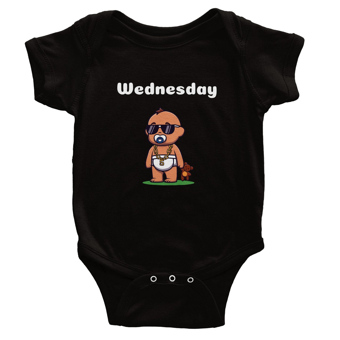 Classic Baby Short Sleeve Bodysuit, Wednesday