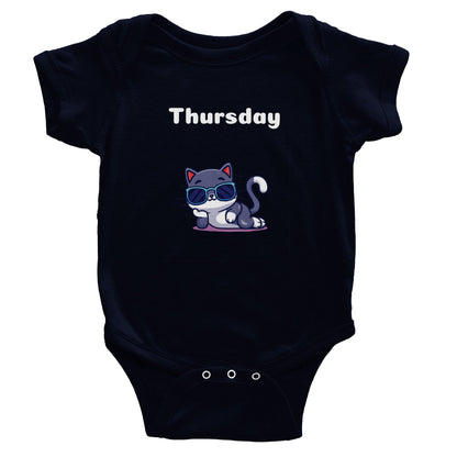 Classic Baby Short Sleeve Bodysuit, Thursday