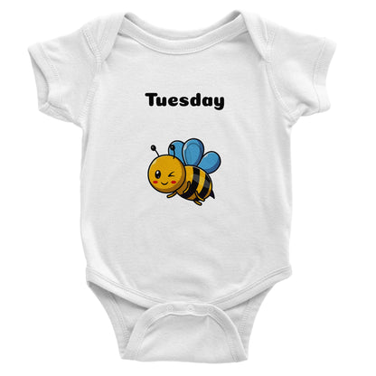 Classic Baby Short Sleeve Bodysuit, Tuesday