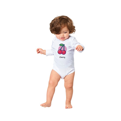 Classic Cherry Baby Long Sleeve Bodysuit