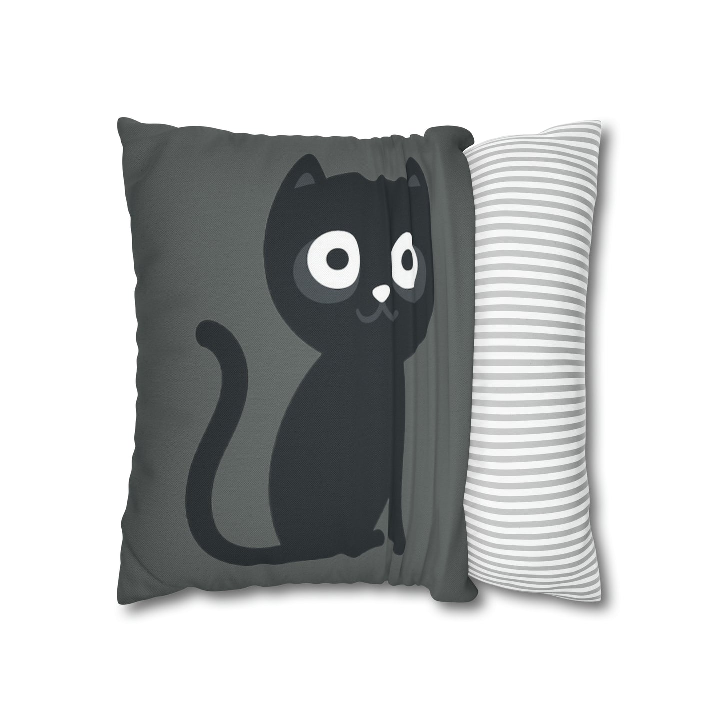 Antracit Polyester Square Pillow Case