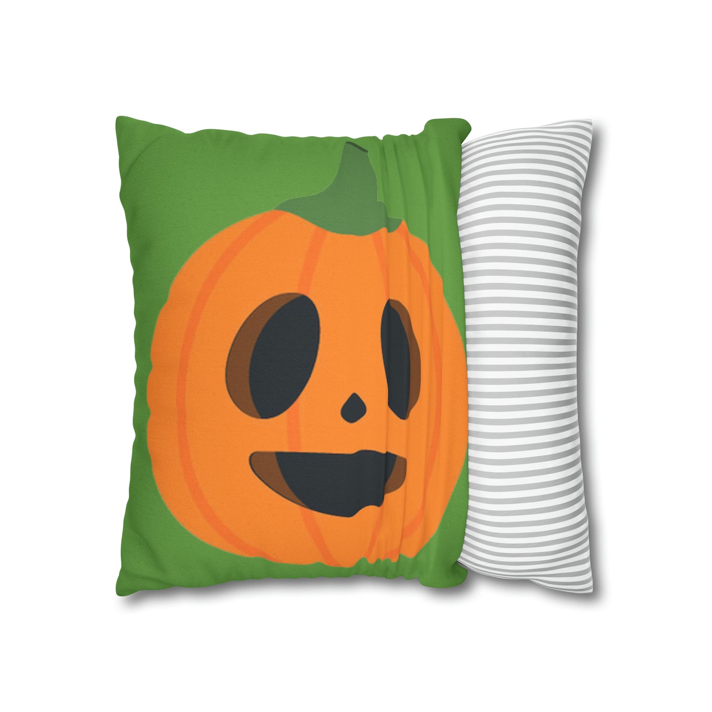 Green Polyester Square Pillow Case