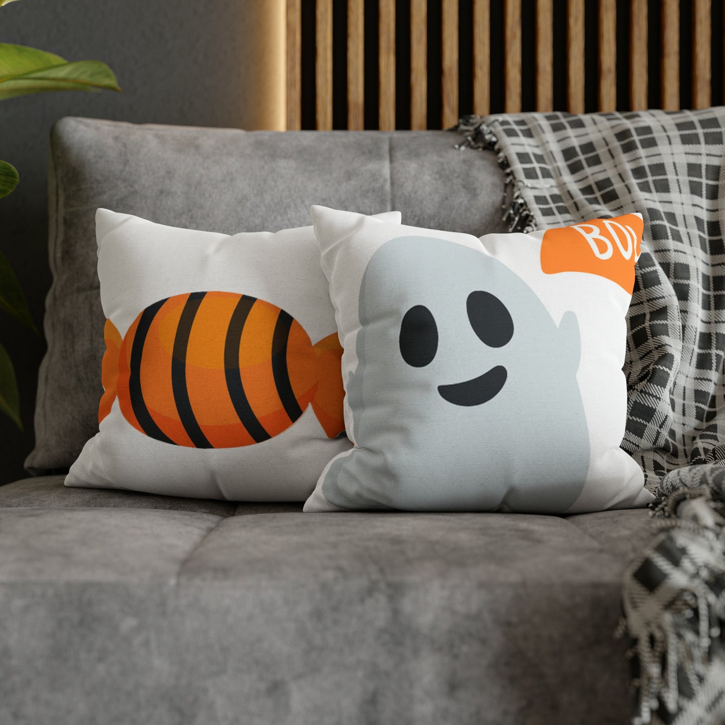 Ghost Polyester Square Pillow Case