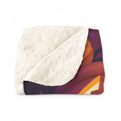 Sherpa Fleece Blanket, Pumpkin