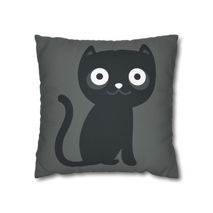 Antracit Polyester Square Pillow Case