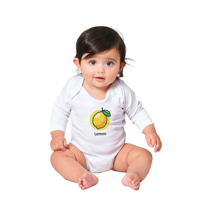 Classic Lemon Baby Long Sleeve Bodysuit