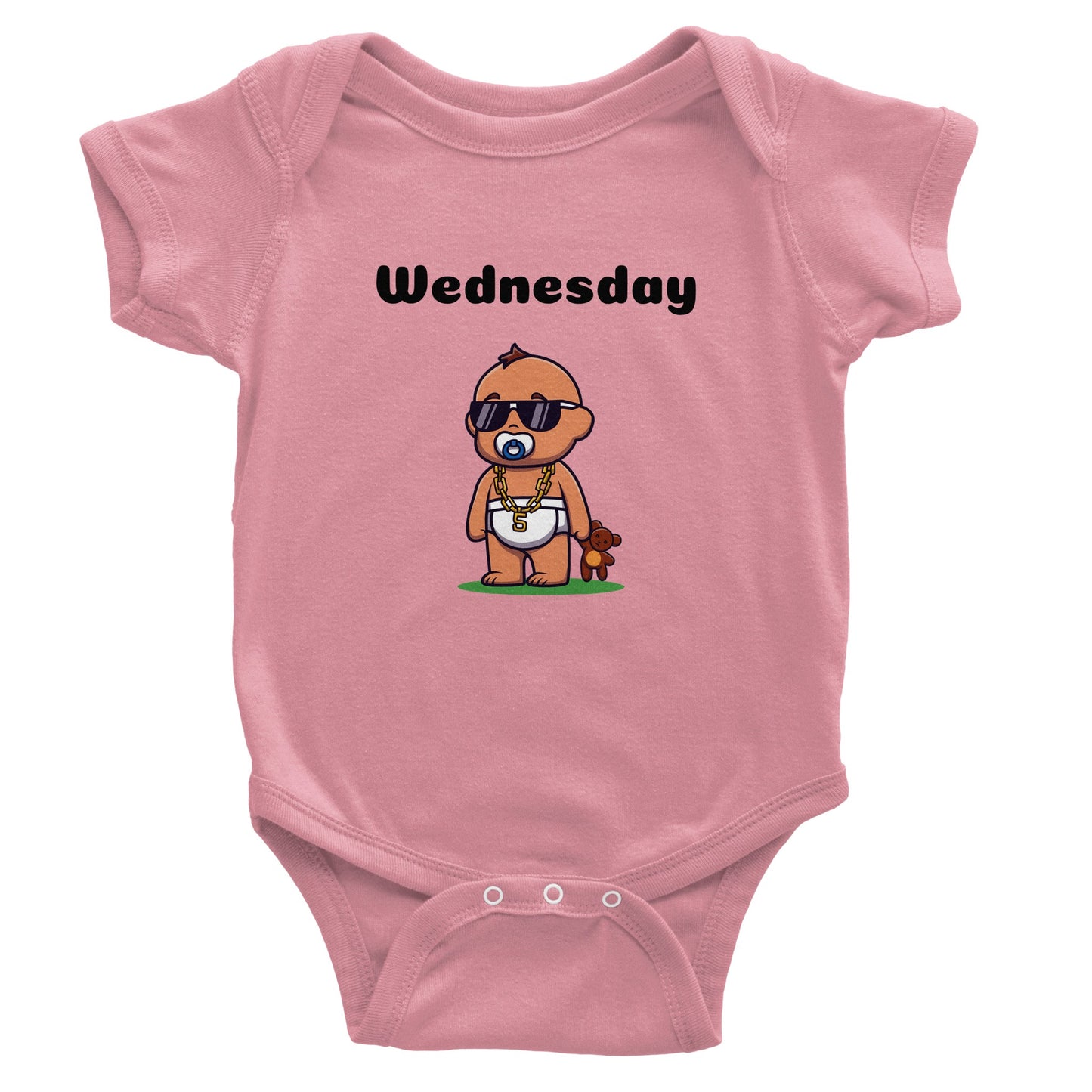 Classic Baby Short Sleeve Bodysuit, Wednesday