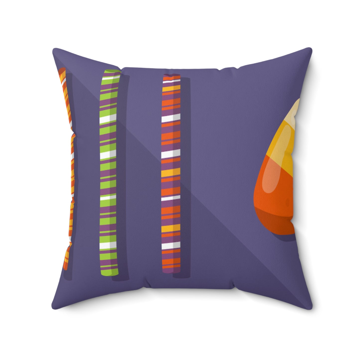 Spun Polyester Square Pillow, Candies