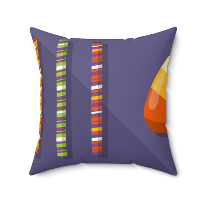 Spun Polyester Square Pillow, Candies