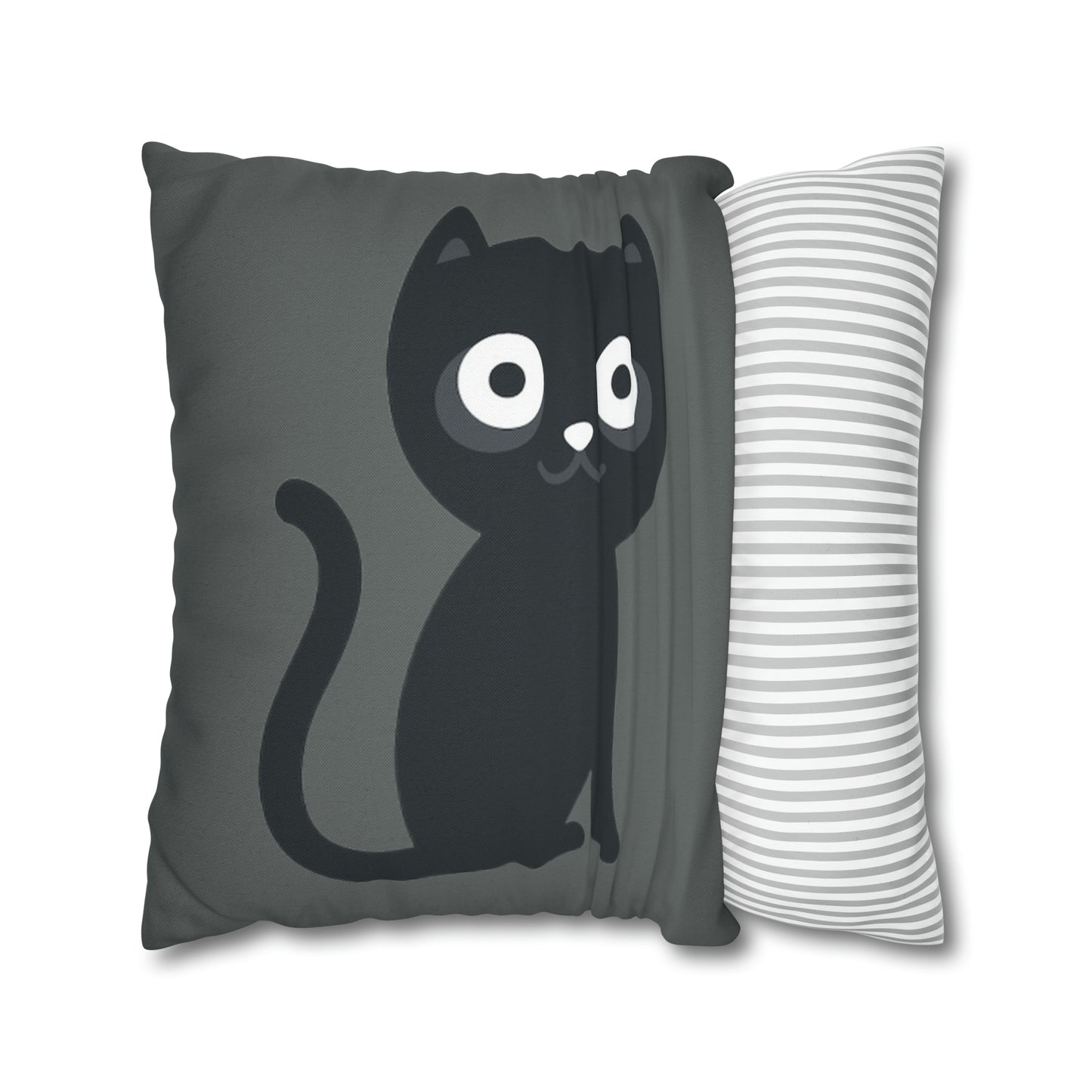 Antracit Polyester Square Pillow Case