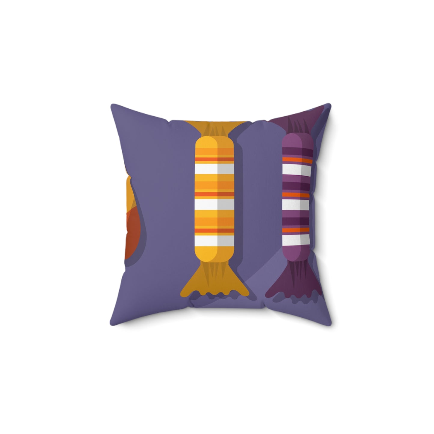 Spun Polyester Square Pillow, Candies