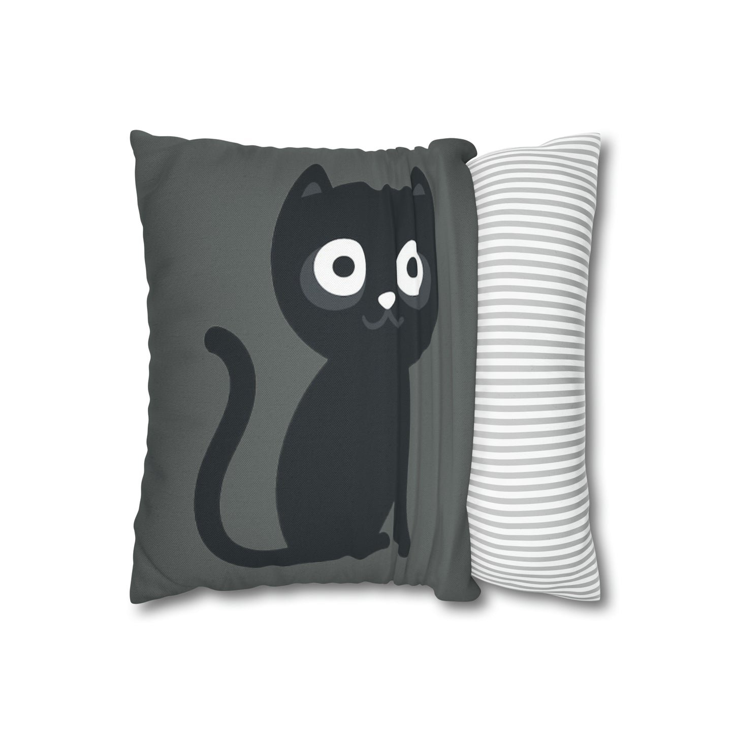 Antracit Polyester Square Pillow Case