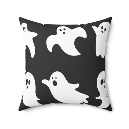 Spun Polyester Square Ghosts Pillow