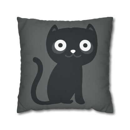 Antracit Polyester Square Pillow Case