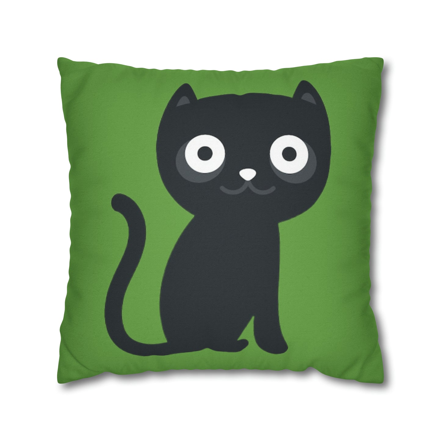 Green Polyester Square Pillow Case