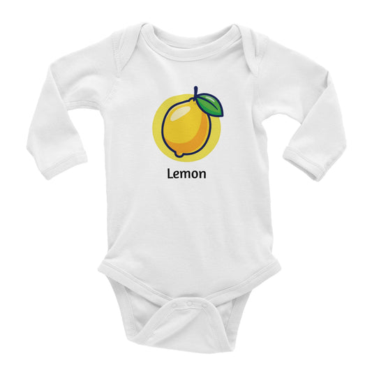 Classic Lemon Baby Long Sleeve Bodysuit