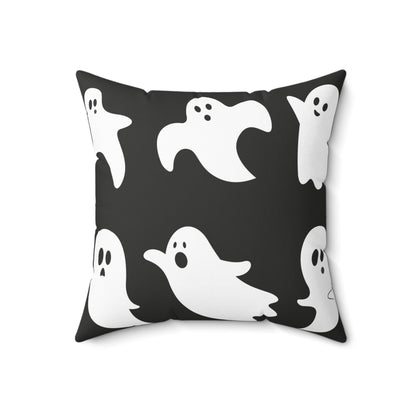 Spun Polyester Square Ghosts Pillow