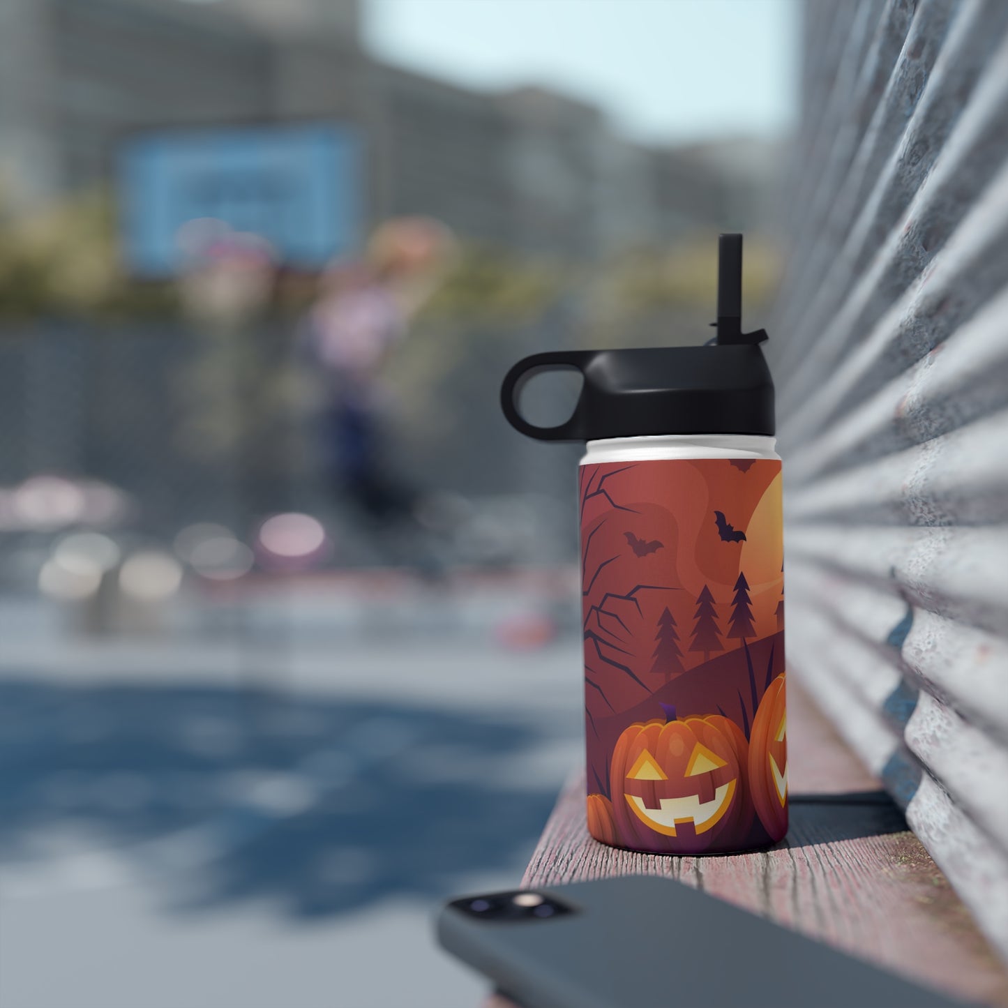 Stainless Steel Water Bottle, Standard Lid, Halloween