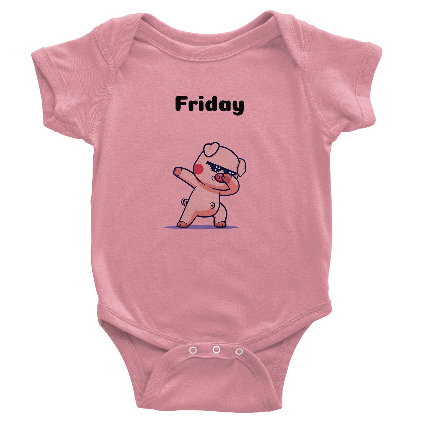 Classic Baby Short Sleeve Bodysuit, Friday