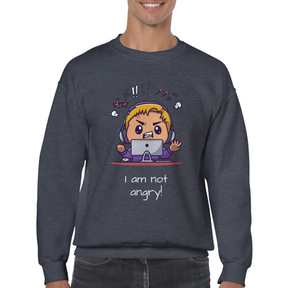 Classic Unisex Crewneck Sweatshirt, Not angry