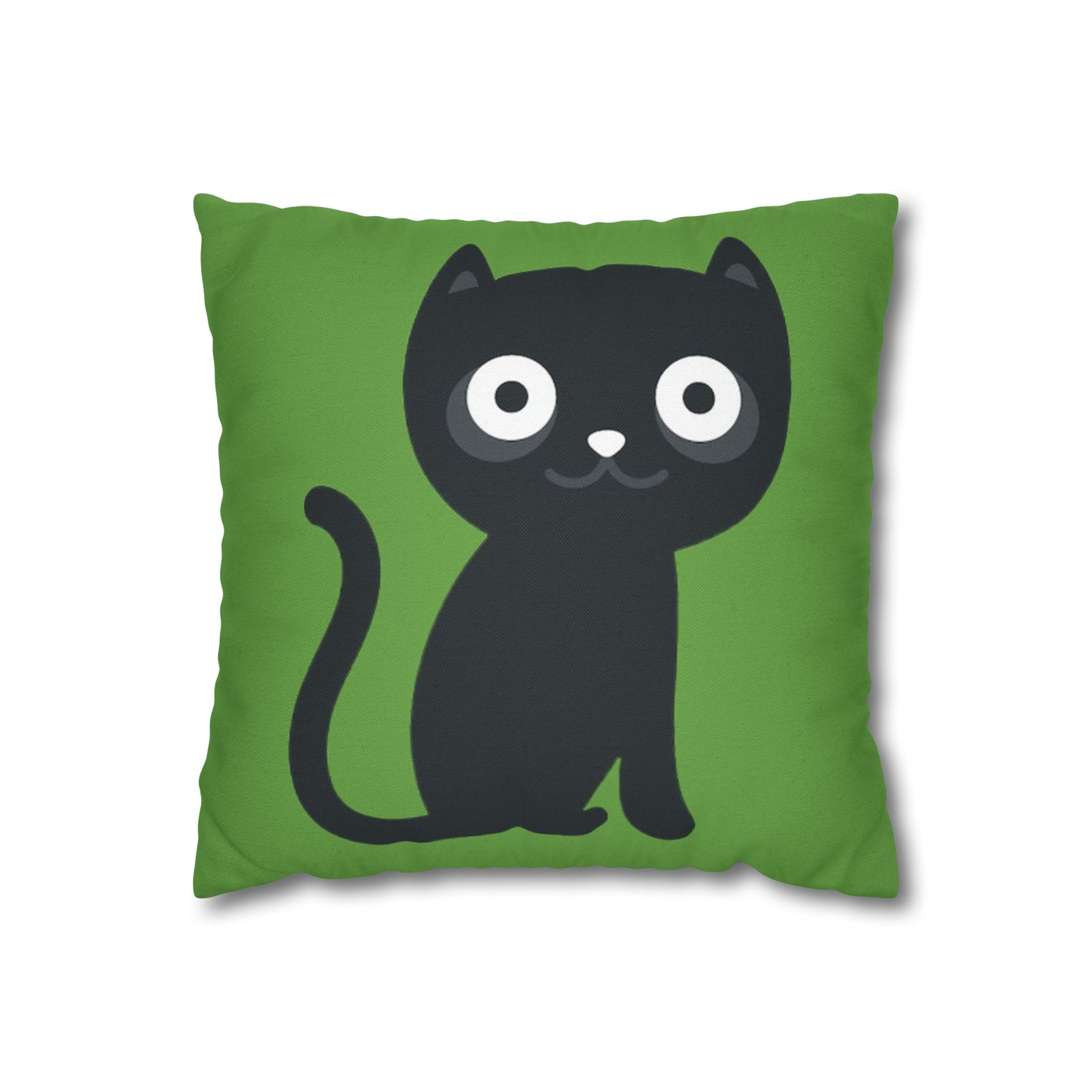 Green Polyester Square Pillow Case