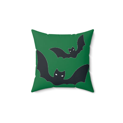 Spun Polyester Square Pillow, Bats