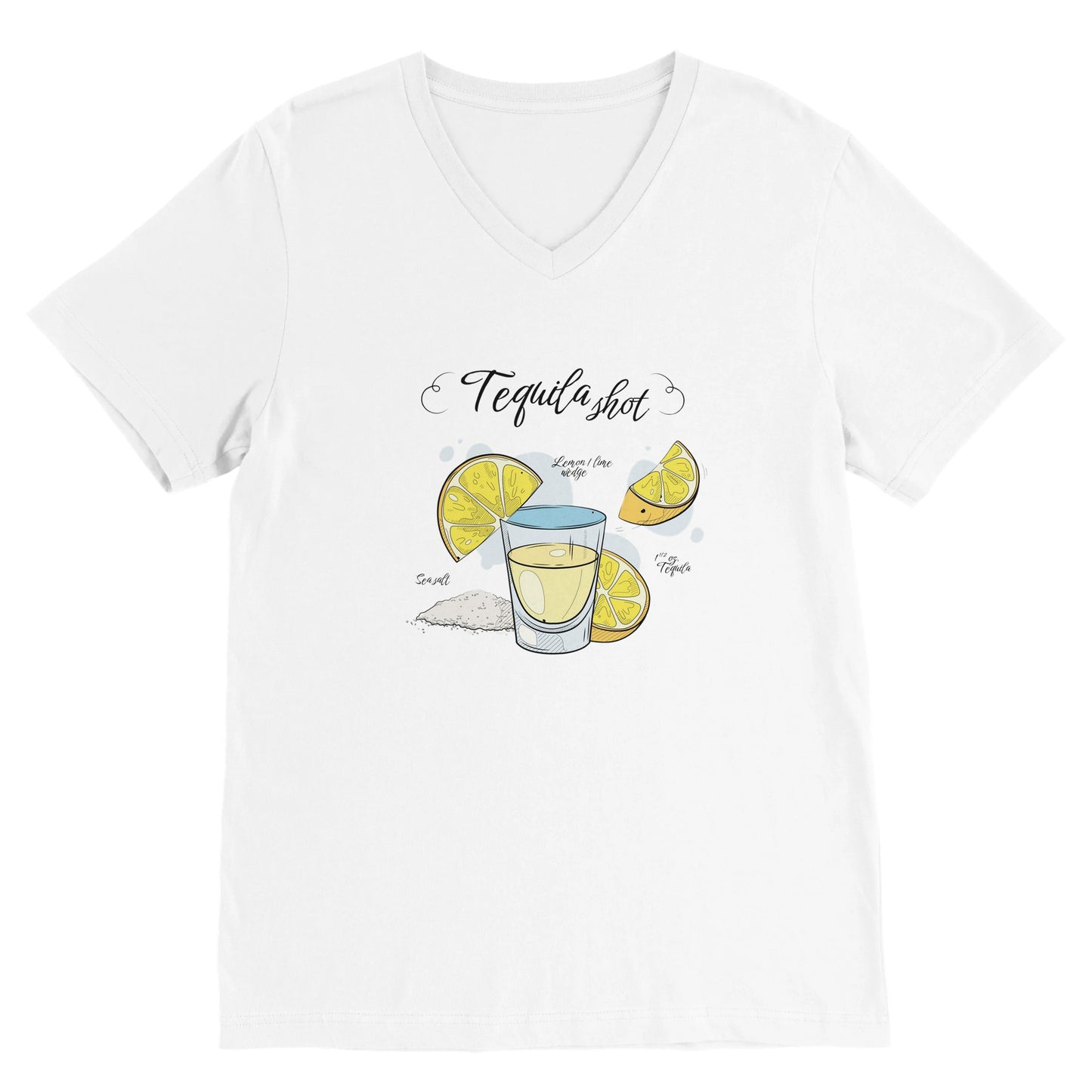 Tricou premium unisex cu decolteu în V