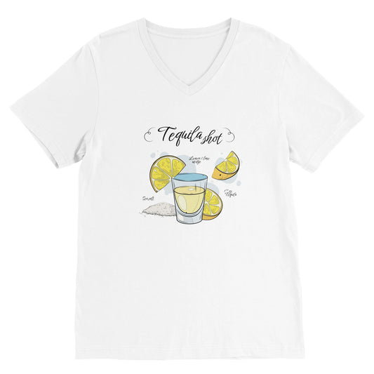 Tricou premium unisex cu decolteu în V