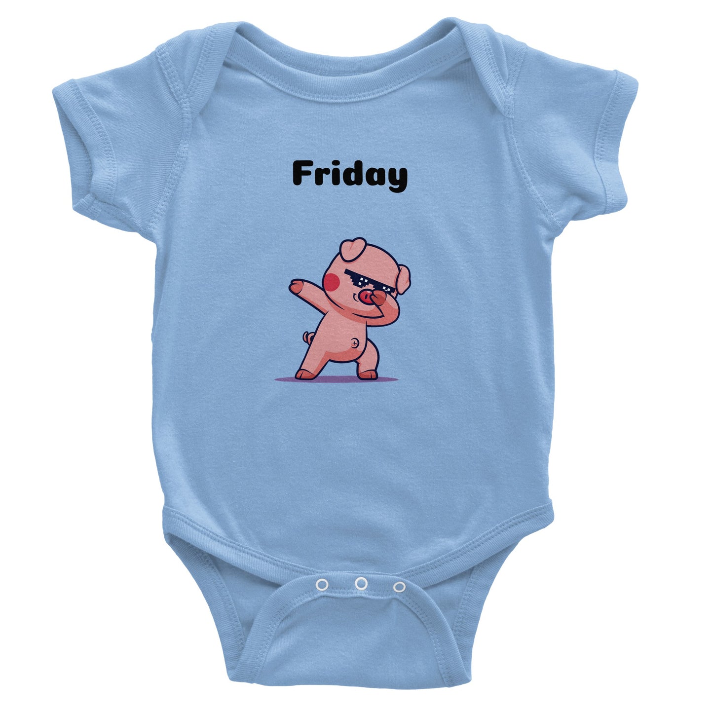 Classic Baby Short Sleeve Bodysuit, Friday