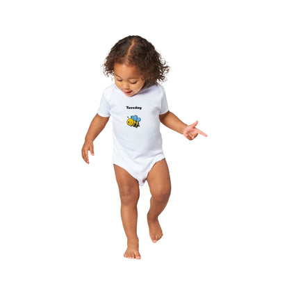 Classic Baby Short Sleeve Bodysuit, Tuesday