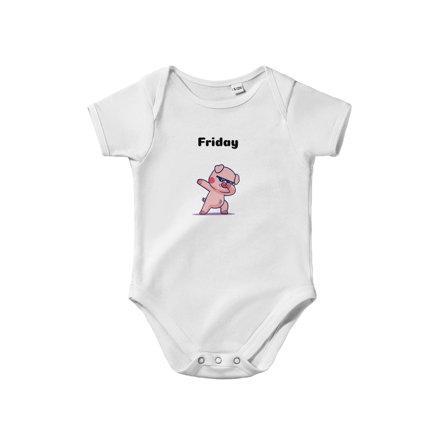 Classic Baby Short Sleeve Bodysuit, Friday