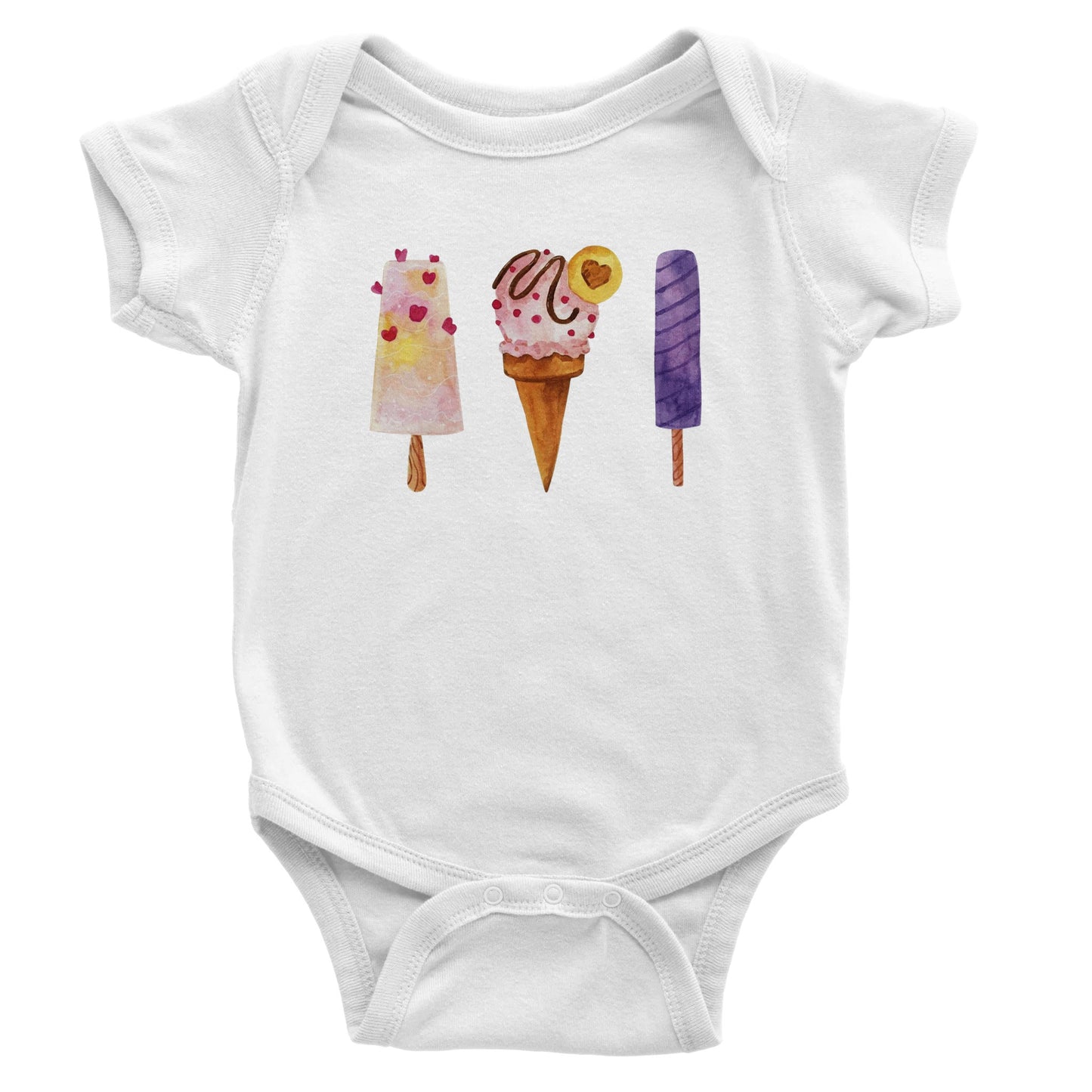 Ice Cream Classic Baby Short Sleeve Bodysuit