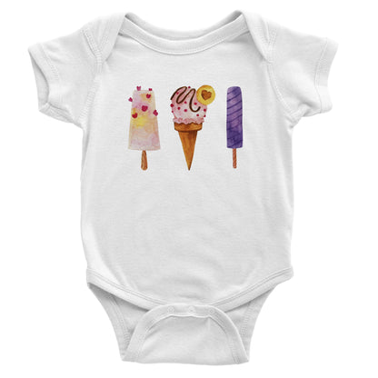 Ice Cream Classic Baby Short Sleeve Bodysuit