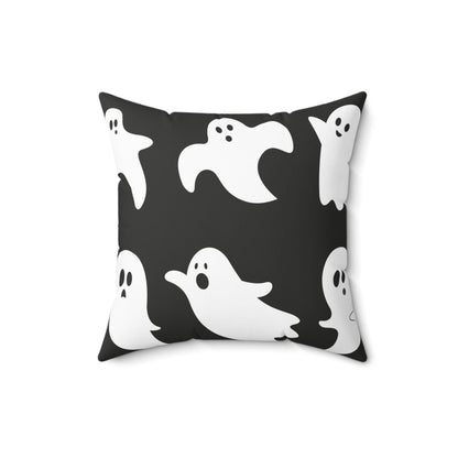 Spun Polyester Square Ghosts Pillow