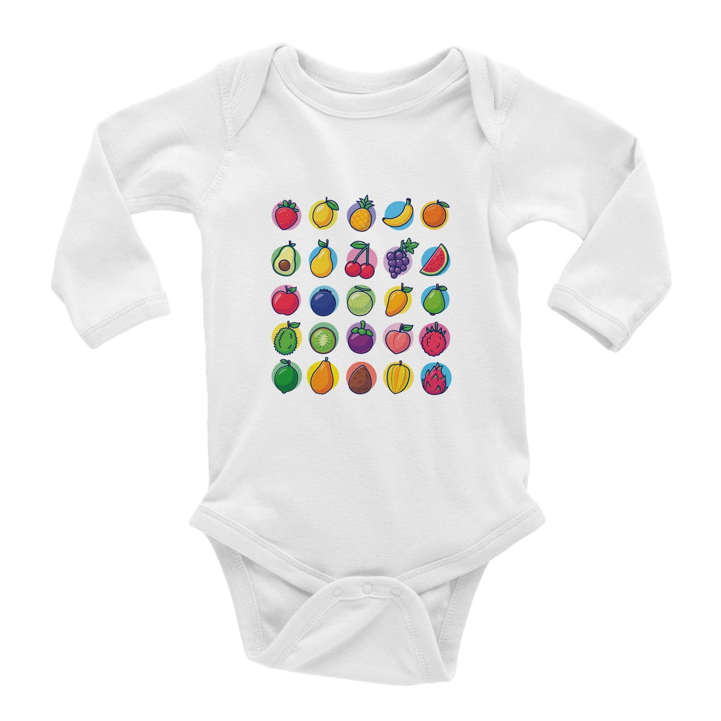 Classic Fruits Baby Long Sleeve Bodysuit