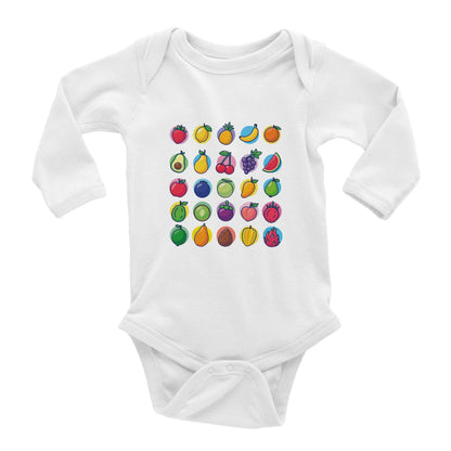 Classic Fruits Baby Long Sleeve Bodysuit