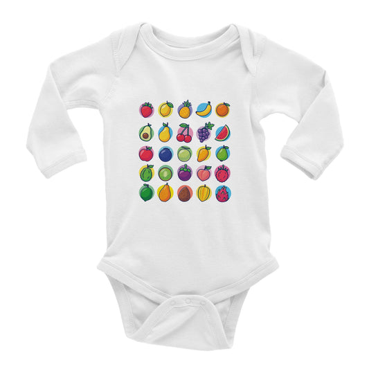 Classic Fruits Baby Long Sleeve Bodysuit