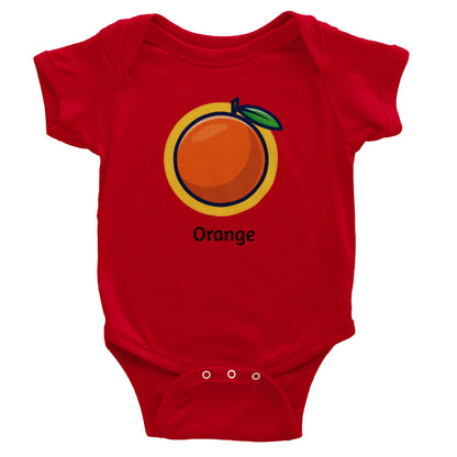 Classic Orange Baby Short Sleeve Bodysuit