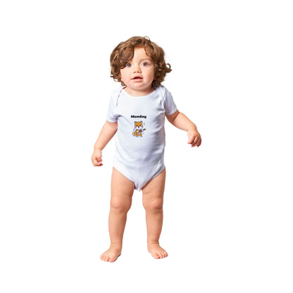 Classic Baby Short Sleeve Bodysuit, Monday