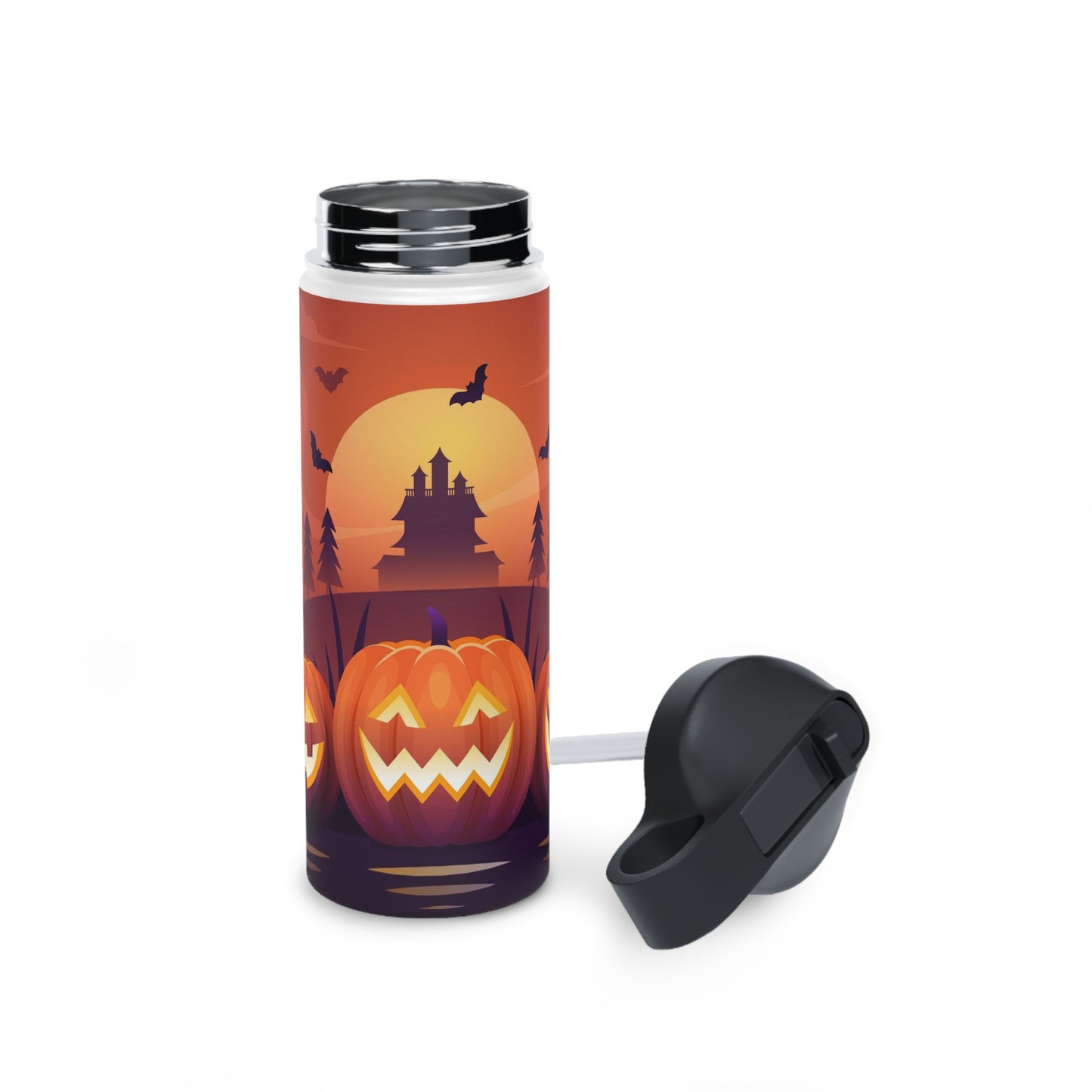 Stainless Steel Water Bottle, Standard Lid, Halloween