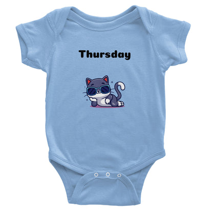 Classic Baby Short Sleeve Bodysuit, Thursday