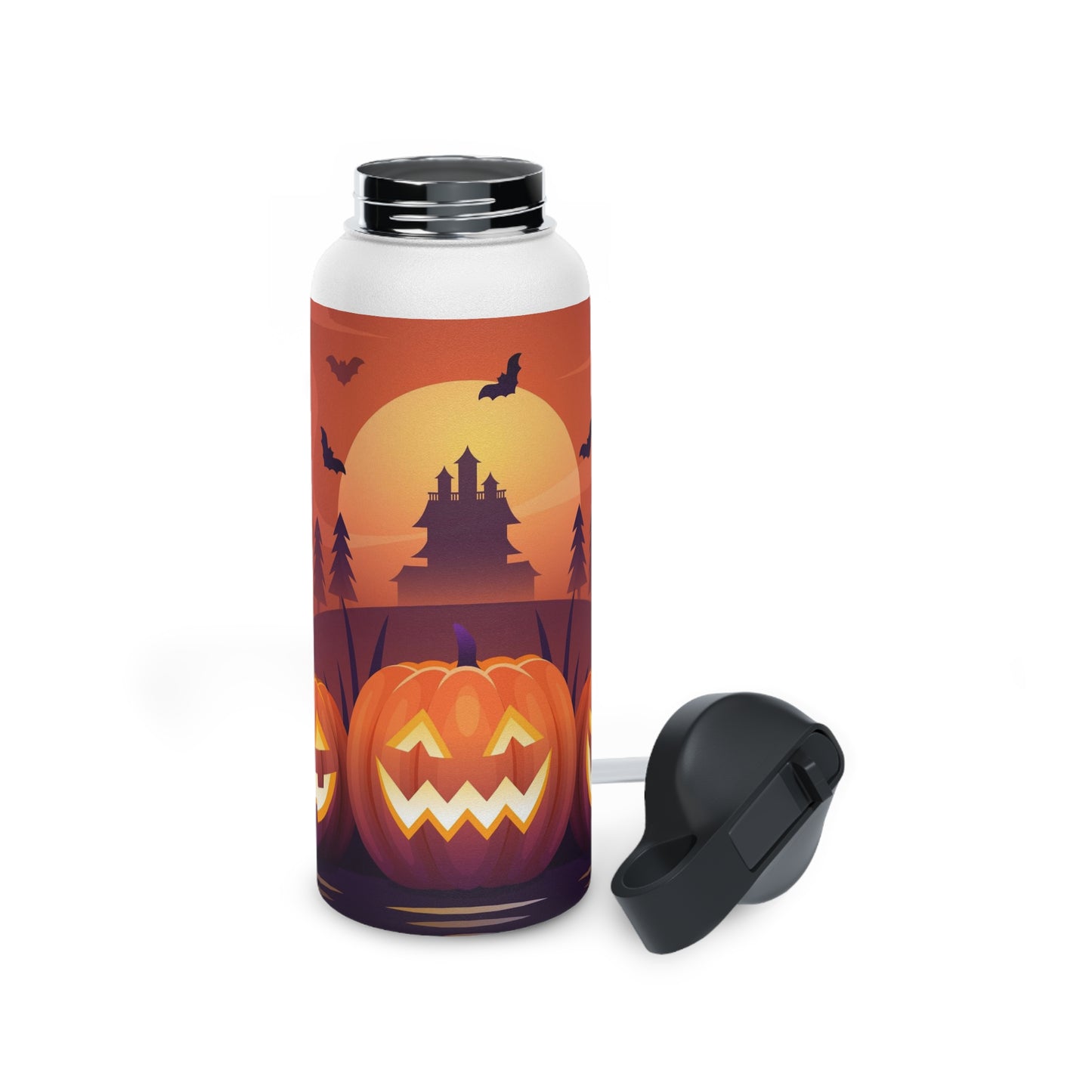 Stainless Steel Water Bottle, Standard Lid, Halloween