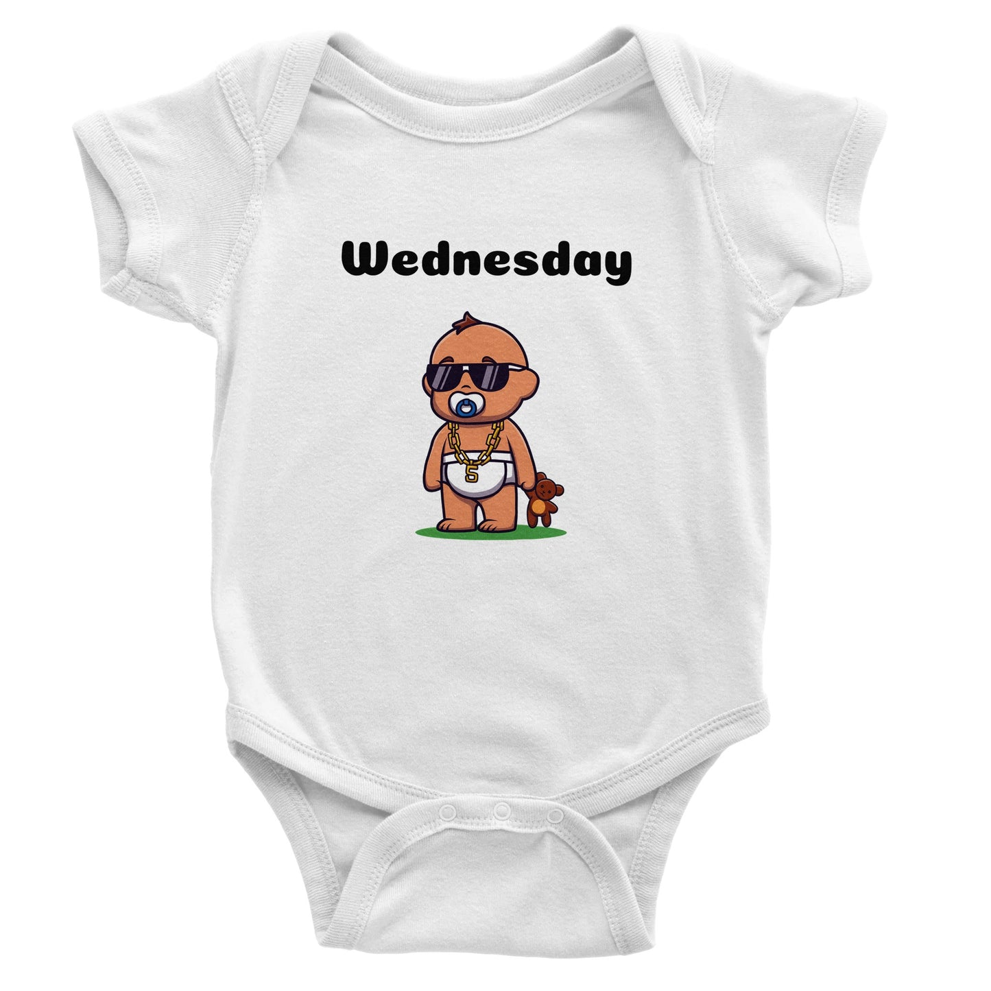 Classic Baby Short Sleeve Bodysuit, Wednesday