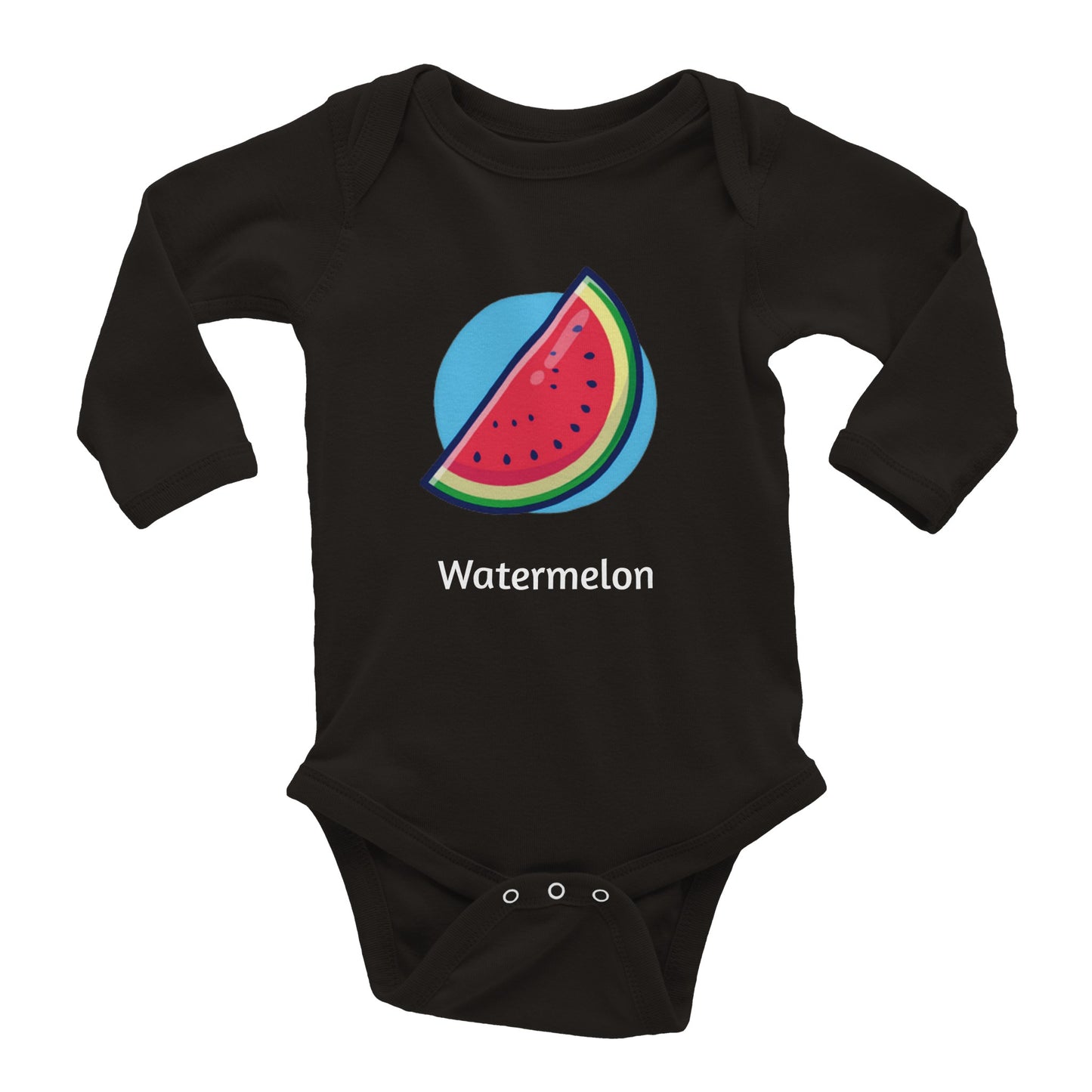 Classic Watermelon Baby Long Sleeve Bodysuit