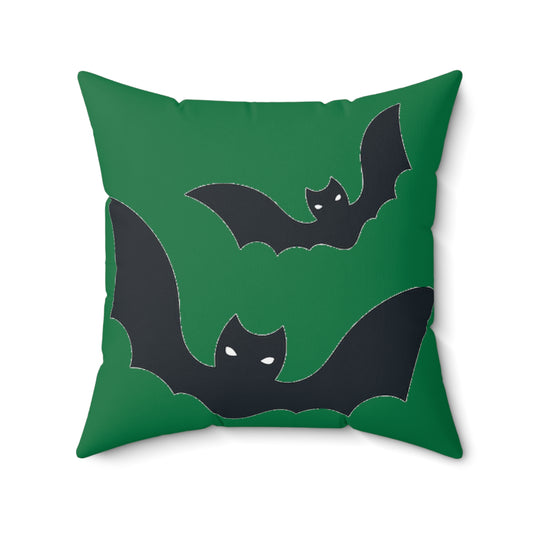 Spun Polyester Square Pillow, Bats