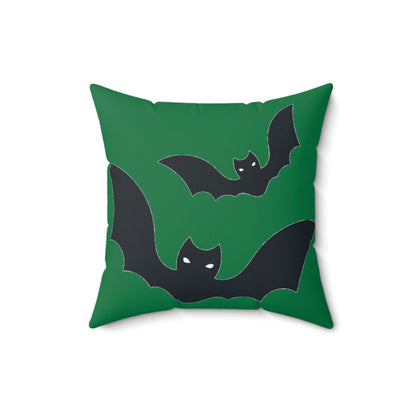 Spun Polyester Square Pillow, Bats