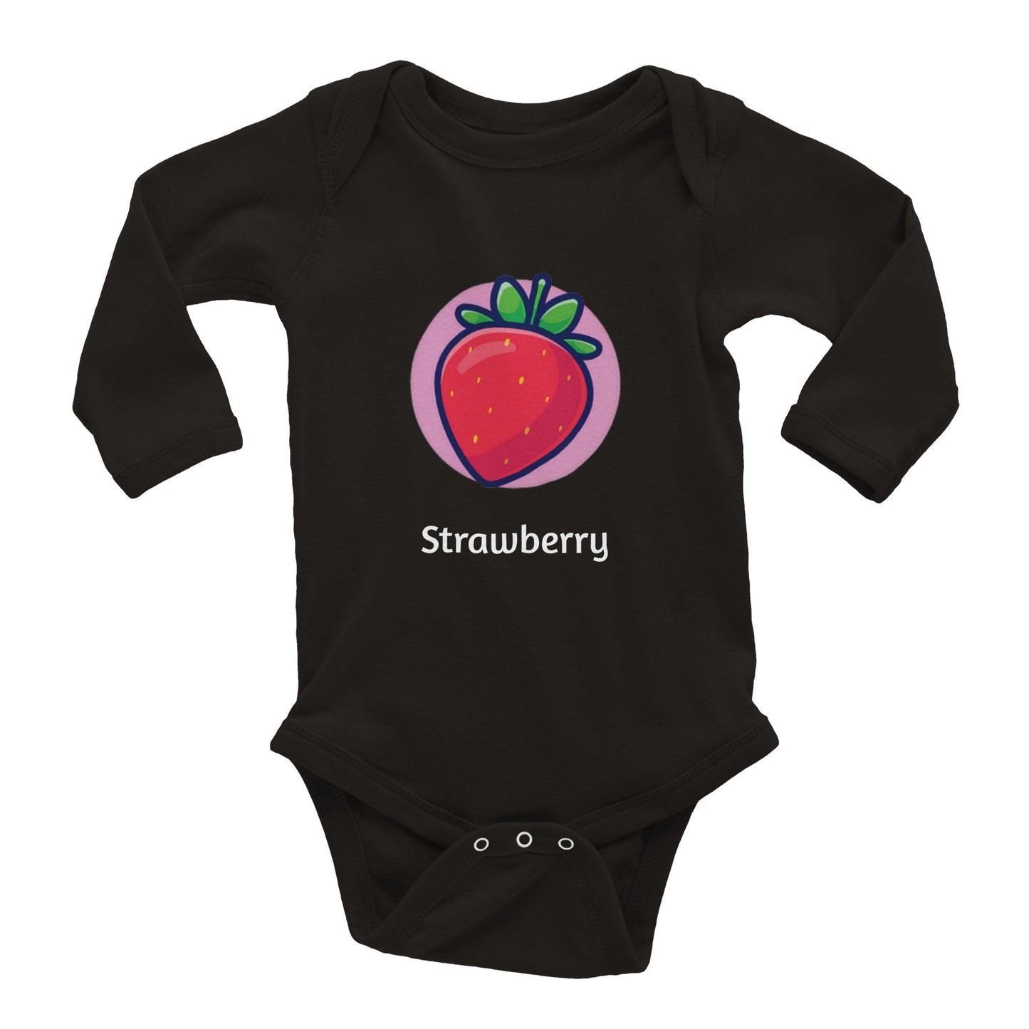 Body cu mânecă lungă pentru bebeluși clasic Strawberry