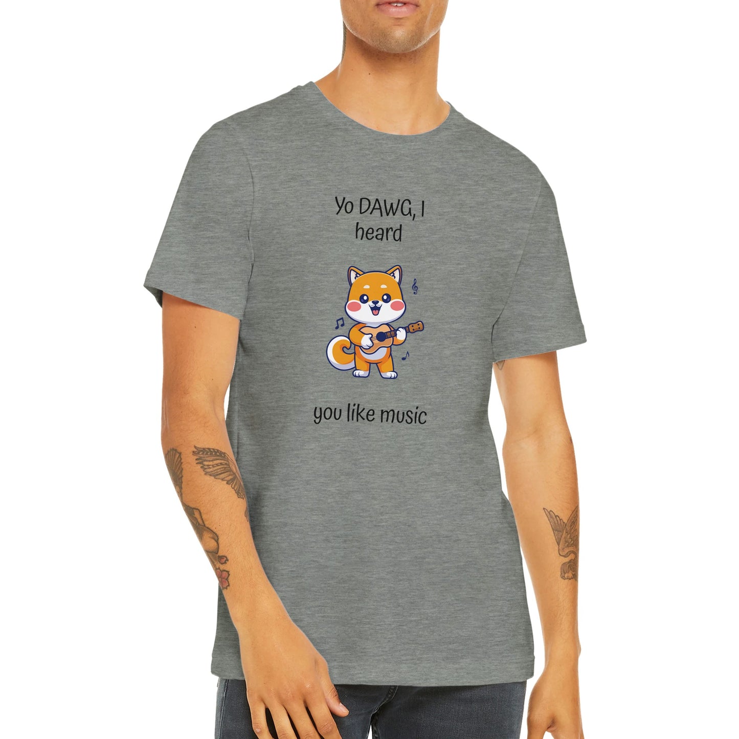 Tricou premium unisex cu gât, Shiba