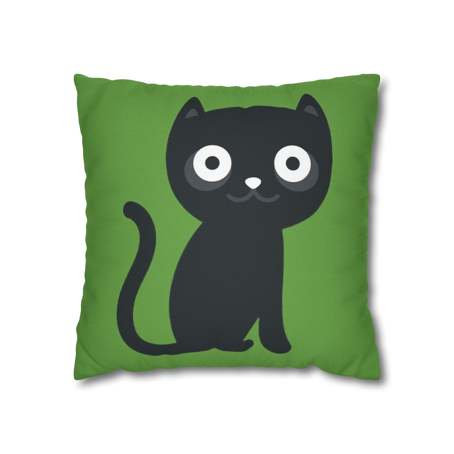 Green Polyester Square Pillow Case