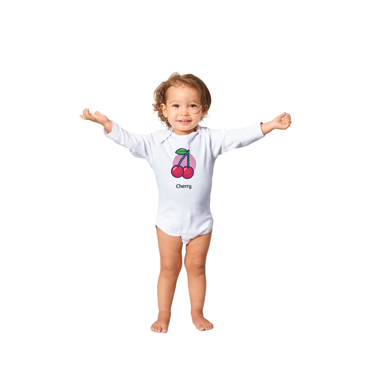 Classic Cherry Baby Long Sleeve Bodysuit